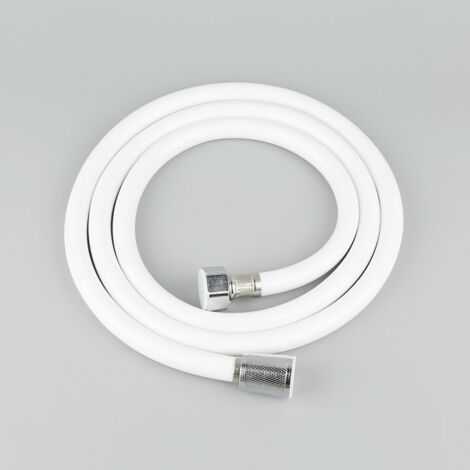 Tuyau de douche blanc en plastique à 4 points avec purificateur d'eau solaire, robinet d'arrêt pour WC et tuyau d'alimentation en eau de cuisine