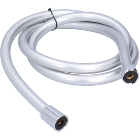 Tuyau de douche en PVC, 1.5m, tuyau de chauffe-eau, lisse, Anti-Explosion, argent pour salle de bain