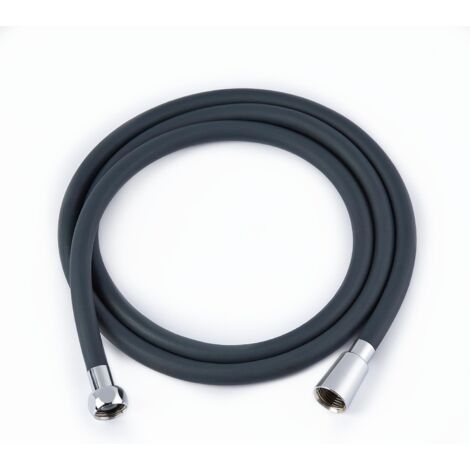 Tuyau de douche en silicone de 1,5 mètre, flexible, résistant à l'explosion et étanche, accessoires de robinet de douche noirs de 2 cm