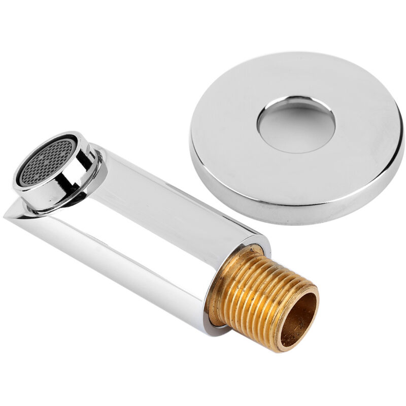 Ineasicer - Tuyau de douche fileté G1/2' en cuivre rond, installation encastrée, robinet de douche, bec de dérivation, connexion de bec, panneau de