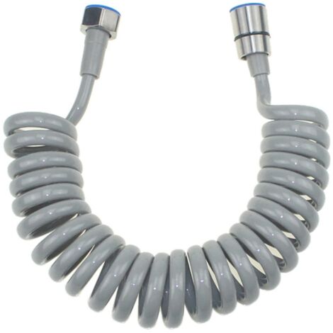 Tuyau de douche flexible en ABS - Flexible et télescopique - Pour eau, sanitaire, WC - Bidet - Pulvérisateur - 3 m