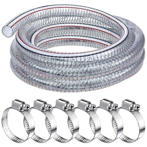 Tuyau de drainage haute pression flexible en fil d'acier avec fixations