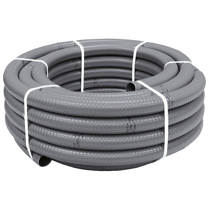 Tube de drain pvc 20x16 gris 25 mètres