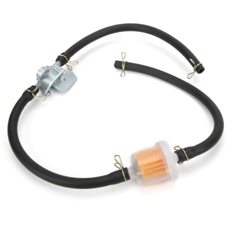 Tuyau de Filtre de Robinet de Réservoir de Carburant en Ligne de 6 Mm avec Interrupteur Petcock Vanne D'arrêt Universelle pour VTT pour Kits de Réglage de Tondeuse à Gazon.