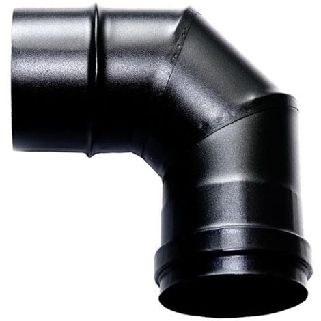 Tuyau de fumee courbe 90 DN 80 emaille peint 600 degres tuyau de poele a granules noir CE Made in Italy