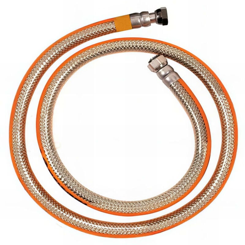 Tuyau de gaz Butane et Propane nf à visser en inox 1,50 m - Sans date limite d'utilisation - TUY4010 Ribiland