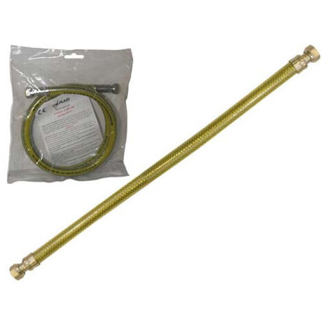 Tuyau de gaz en acier inoxydable avec revêtement flexible 100 cm UNI EN 14800
