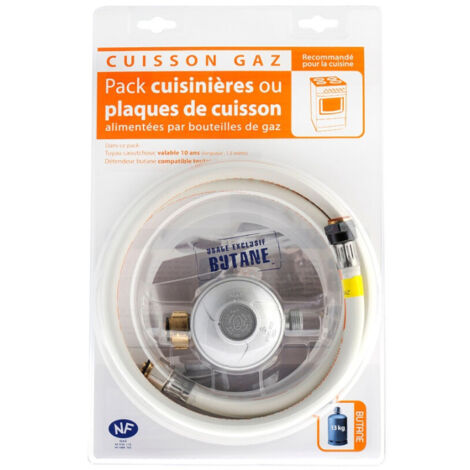 Tuyau de gaz Gazinox Tuyau Detendeur pour Gaz Butane ou Propane 10ans 1,5M