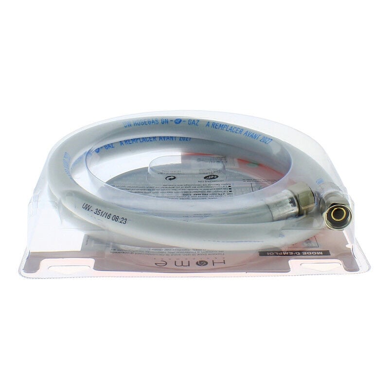 Tuyau gaz naturel 1,50m validité 10 ans pour Cuisiniere et Plaque de cuisson 95307 pour Cuisinière