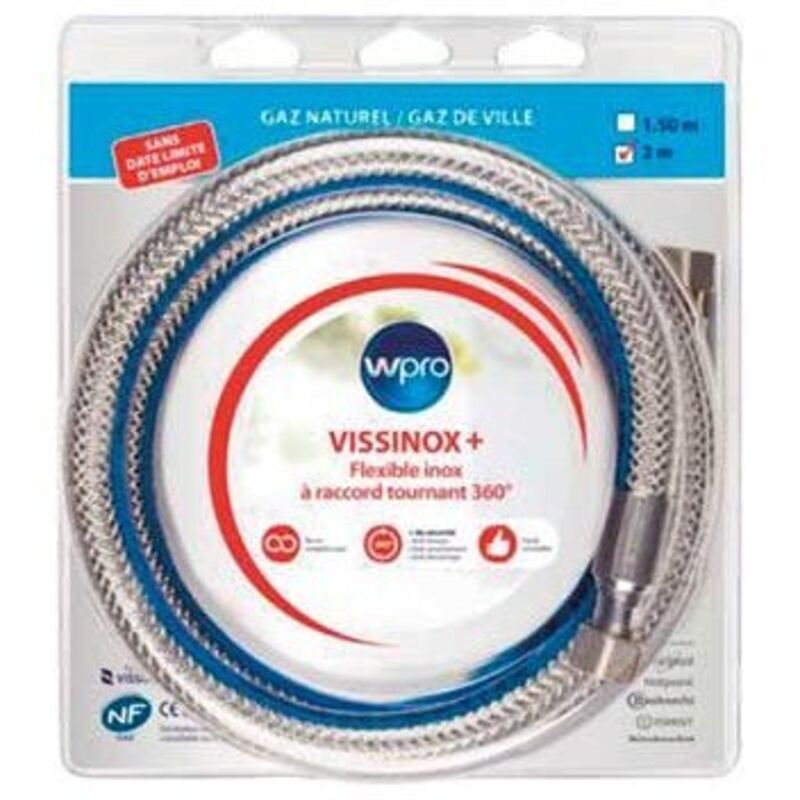 Wpro - Tuyau gaz naturel vissinox+ 2m tnv200 484010678158