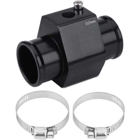 Tuyau de Joint de température de l'eau en Aluminium, Adaptateur de jauge de capteur de Tuyau de Tuyau de Joint de température de - Noir(32mm)