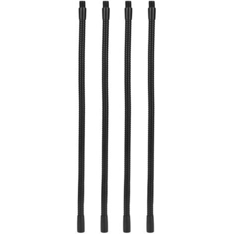 Tuyau de lampe à col de cygne en aluminium, calibre 10mm, Flexible, pour lampe de Table et de bureau, raccords d'éclairage 35cm, 4 pièces