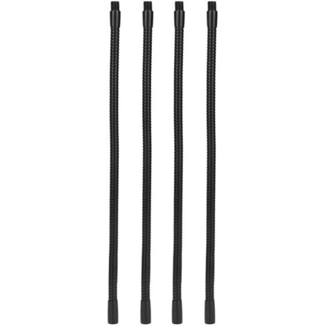 Tuyau de lampe à col de cygne en aluminium, calibre 10mm, Flexible, pour lampe de Table et de bureau, raccords d'éclairage 35cm, 4 pièces