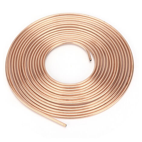 Tuyau de ligne de frein en cuivre nickelé 25ft, diamètre 3/16 pouce, pour système de freinage hydraulique et carburant (doré)