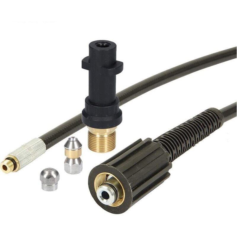 Langray - Tuyau de nettoyage de tuyaux 15 m 180 bar / 2610 psi Kit de nettoyage de tuyaux pour nettoyeur haute pression Kärcher k2-k7