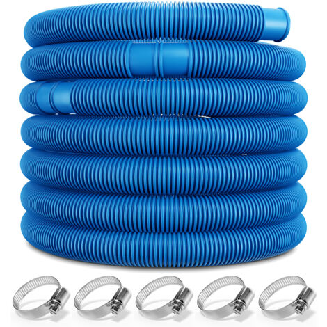 Tuyau de piscine flexible 6/10/14 m Ø 32/38 au choix manchon tuyau pompe eau 14m 38mm blau (de)