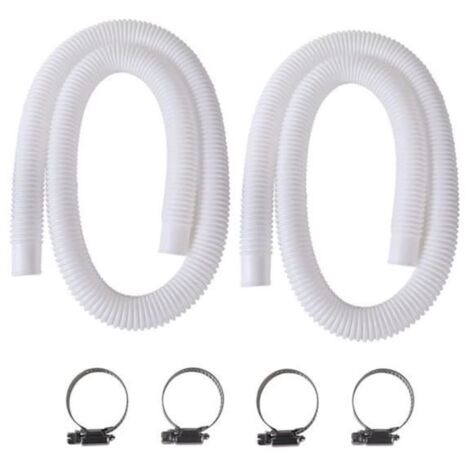 Tuyau de Piscine INTEX - 2 Pièces - 150 cm - Compatible avec pompes 330 GPH, 530 GPH - PVC Transparent