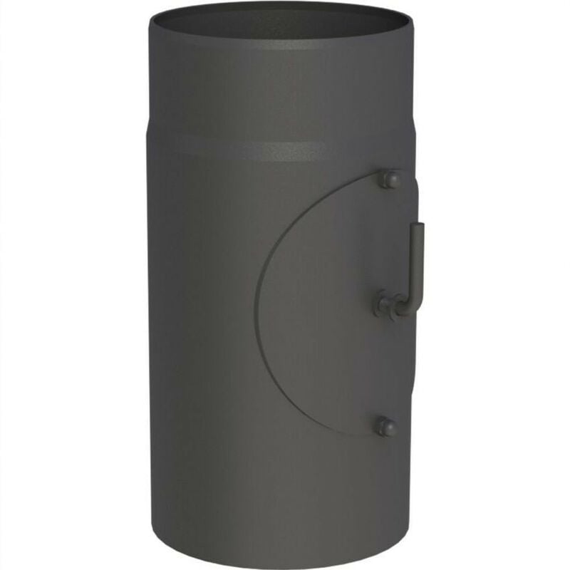 Tuyau de poêle ø 120 x 300 mm avec clapet d'étranglement et porte