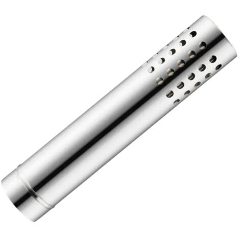 Tuyau de poêle droit en acier inoxydable 50 cm 60 mm, conduit d'évacuation des gaz de chauffage, rallonge de tuyau avec trou pour poêles de cuisine portables