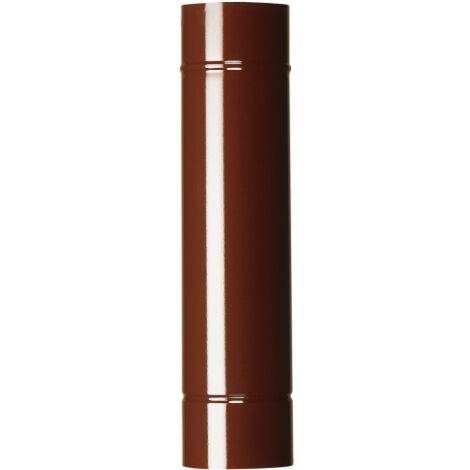 Tuyau de poêle en acier émaillé marron 15 cm de diamètre – Hauteur 50 cm – Conduit de fumée pour poêles à bois
