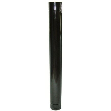 Wolfpack 22011015 Tube vitrifié pour poêle, de 120 mm, Noir