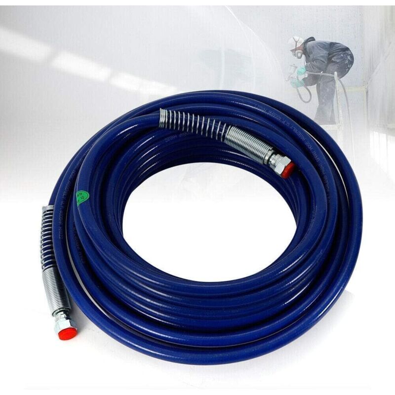 Tuyau de pulvérisation haute pression, 15 m 1/4", Airless Tuyau haute pression pour tuyau flexible en fibre de couleur, jets fluides, DIY