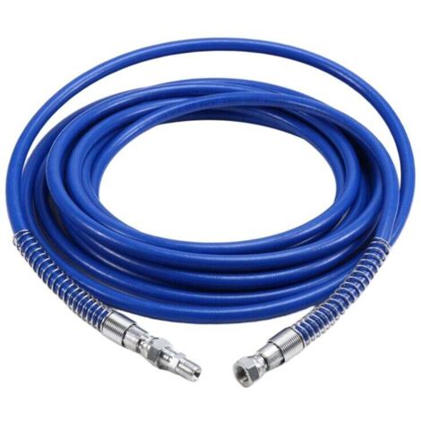Tuyau de PulvéRisation Peinture Sans Air 1/4 Pouce Tube Fibre Flexible pour PulvéRisateur Universel 3300 PSI (25FT, Bleu)