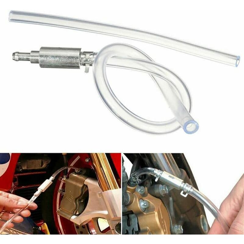 Deckon - Tuyau de purge de frein - Kit de purge de frein Tuyau de avec outil de purge de tube de valve unidirectionnelle Kit d'outils de purge de