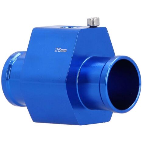Tuyau de raccord de température d'eau 26mm bleu, adaptateur de tuyau en aluminium, accessoire automobile pour radiateur et refroidissement.