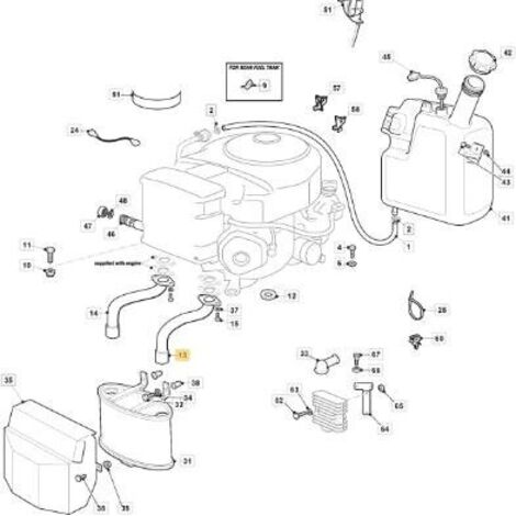 TUYAU DE RACCORDEMENT D'ÉCHAPPEMENT GAUCHE TCHE GXV690 20 ORIGINAL STIGA - 118738280/0