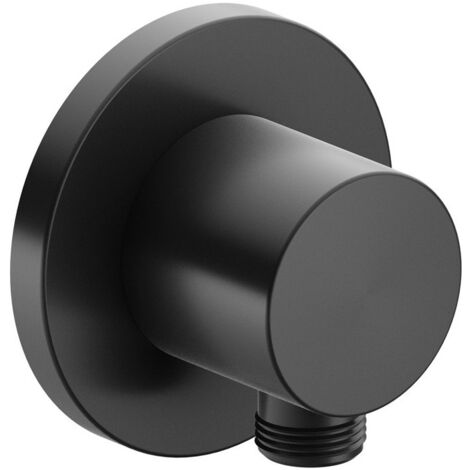 Tuyau de raccordement IXMO DN 15 rosace rond noir chrome brossé KEUCO