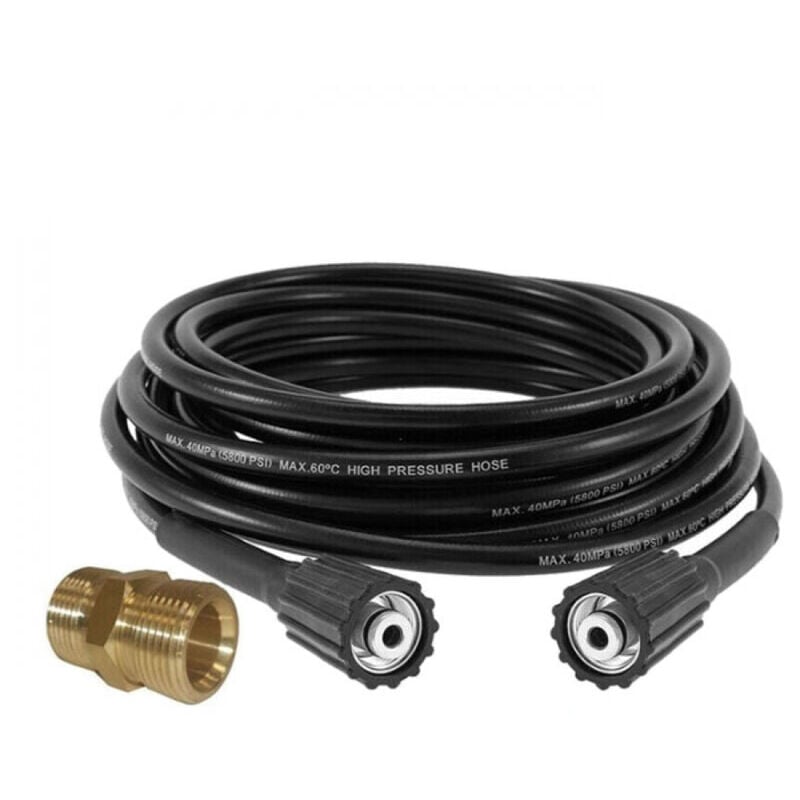 Fei Yu - Tuyau De Rallonge De Rechange Pour Nettoyeur Haute Pression, 50Ft 5800Psi Avec Adaptateur Haute Puissance,Tuyau En Caoutchouc pvc