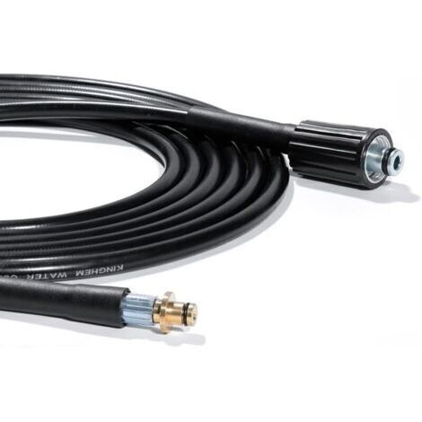Tuyau de rechange 6 m pour nettoyeurs haute pression Kärcher série K Kärcher K2, K3, K4, K5, K7, ancien modèle Click 14 mm x M22 femelle - Raccord rapide pour rallonge de nettoyage à l\'eau