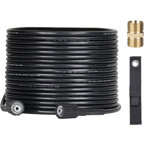 Tuyau de rechange flexible haute pression 10 m M22 x 14mm - Tuyau d'extension résistant aux torsions pour nettoyeurs haute pression Karcher HD HDS Kranzle Ryobi Greenworks etc.