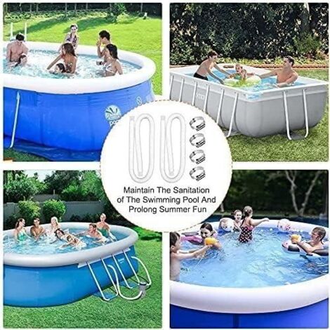 Tuyau de Rechange pour Piscine - TAPIS DE BAIN - Accessoire 1,25" x 59" - Blanc