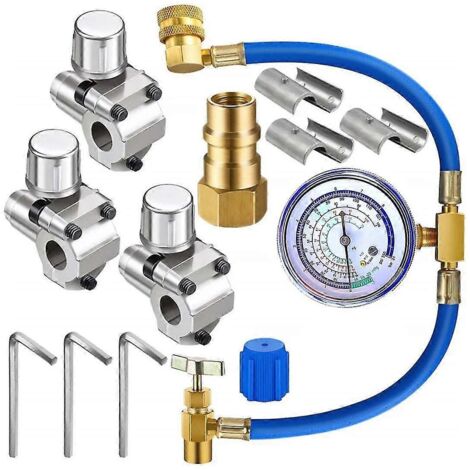 Tuyau de recharge de fréon pour système de climatisation/réfrigération/réfrigérateur avec kit de manomètre R134a R12 R22, avec BPV31