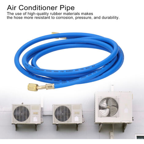Tuyau de Recharge de Refrigerant pour Climatisation avec Double Connecteur Standard Anglais (1Pc 3mètres) - Conforme R-410a