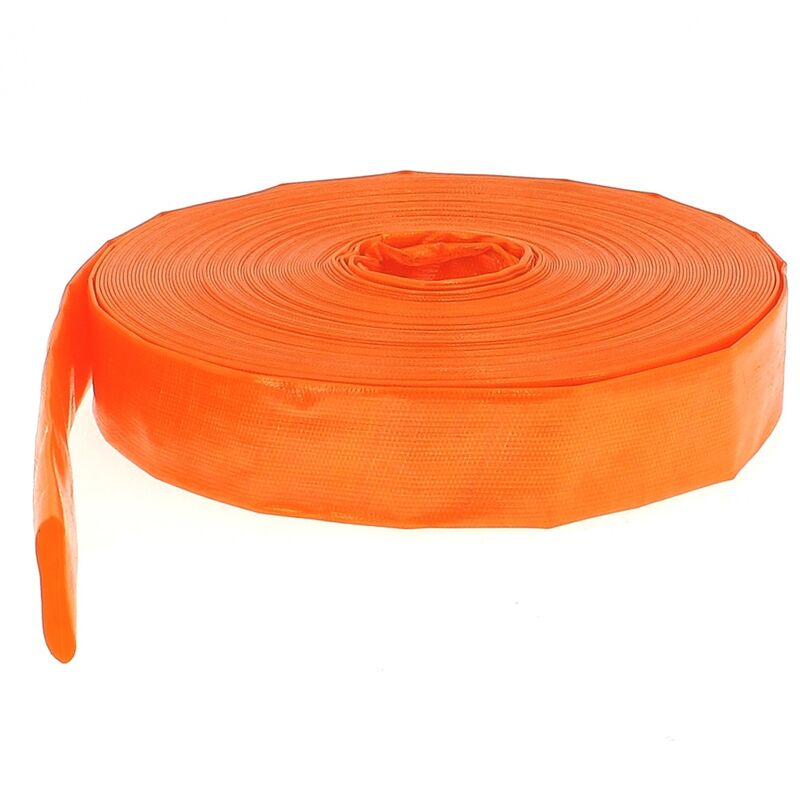 Tuyau de refoulement plat ø 25 mm (1'') orange - Longueur 10 mètres