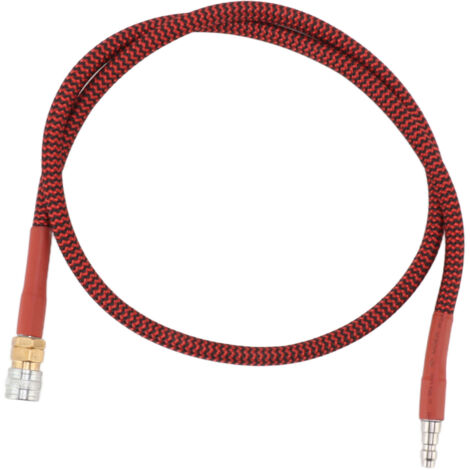 Tuyau de remplissage CO2 8mm 36 pouces, flexible basse pression à enroulement rouge et noir pour bouteille de CO2, étanchéité renforcée.