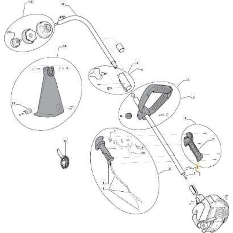 TUYAU DE TRANSMISSION SUPERIEUR TR 27J - ORIGINAL STIGA CHARGE - 383869060/0