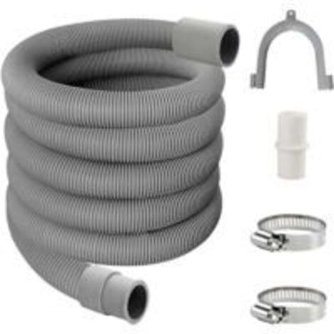 Tuyau de vidange 3m – Flexible en carton ondulé épais – Kit avec adaptateur et colliers inox – Drainage efficace sans fuite
