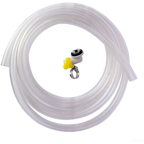 Tuyau de vidange de climatiseur de 15 mm avec collier de serrage et connecteur,  tuyaux de vidange flexibles en ABS de 3 m pour évacuation de l'eau d'unité extérieure, convient pour climatisation