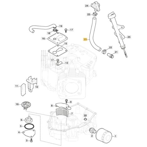 Tuyau de vidange d'huile moteur ORIGINAL STIGA TRE586V tracteur de pelouse 118551607/0