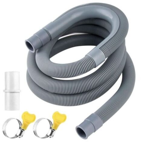Tuyau de Vidange Rallonge de Tuyau de Vidange Raccord de Tuyau de Vidange Tuyau de Vidange Pour Lave-linge Tuyau de Vidange Pour Sèche-linge (2 m)