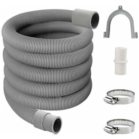Tuyau de Vidange,Kit de Rallonge Machine a Laver,Uyau D'évacuation Lave Linge,Flexible D'évacuation Universel,Tuyau D'évacuation D'eau —2M