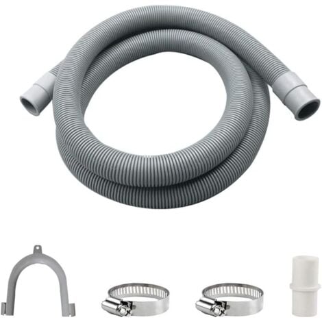 DENUOTOP Tuyau de Vidange,Kit de Rallonge Machine a Laver,Uyau D'évacuation Lave Linge,Flexible D'évacuation Universel,Tuyau D'évacuation D'eau,Tuyau de Machine à Laver（1.5m)
