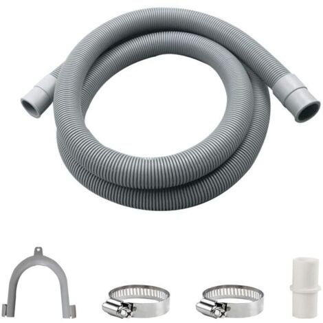 Tuyau de Vidange,Kit de Rallonge Machine a Laver,Uyau D'évacuation Lave Linge,Flexible D'évacuation Universel,Tuyau D'évacuation D'eau,Tuyau de Machine à Laver（1.5m)