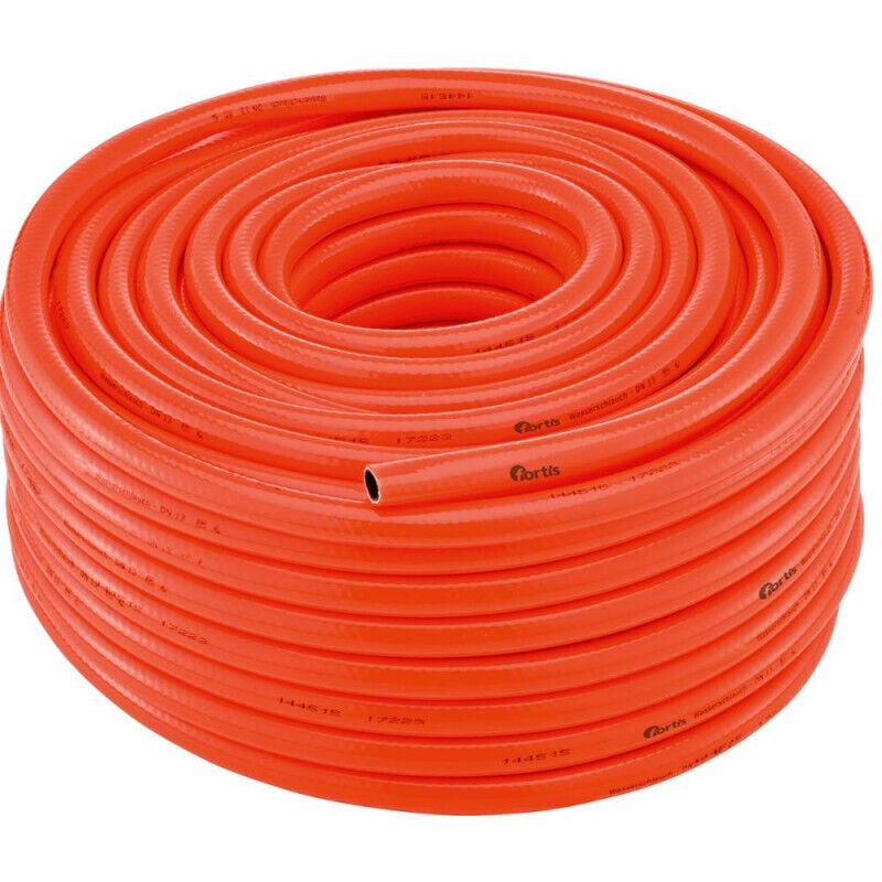Tuyau d'eau de sécuritéPVC. orange vif. 25x4.00mm. 25m Fortis Par 25)