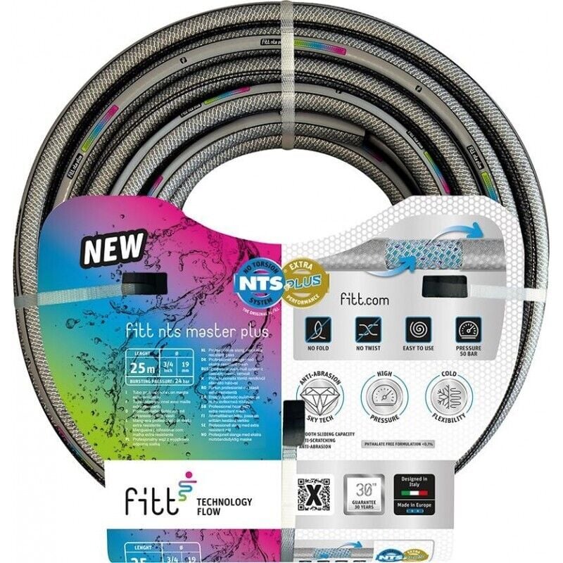 Tuyau d'eau professionnel 3/4 - 19mm - 33 bar - 50m nts Masterplus