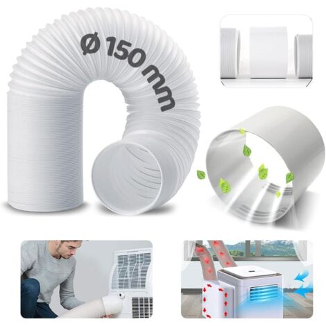 Tuyau d'Échappement de Climatiseur Portable,Mobile Tuyau Kit Diamètre de 150 mm,Connecteur De Tuyau D'éVacuation Universel Pour Climatiseur,Pour Climatisation, Déshumidificateur,Sèche Linge